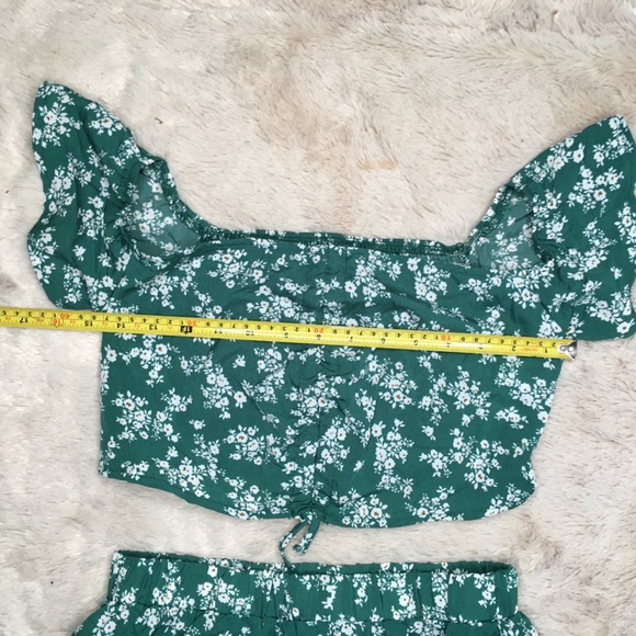 Shein Top and Bottom skirt floral Green Size small - Picture 10 of 13